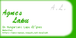 agnes lapu business card